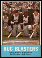 1963 Topps Buc Blasters Bob Clemente, Burgess, Stuart, & Skinner #18 EX