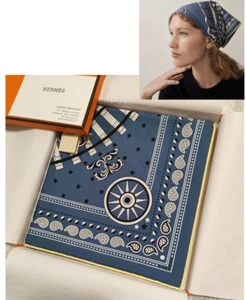 Unused w/box HERMES Carre 55 ALL ABOARD ! Silk Scarf Bandana 55cm - Picture 1 of 24