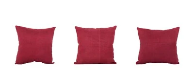 Turkoman Silk Pillow Cover SET of 3 pcs 13.98" x 13.98" Old Fast Shipment 08654 - Image 1 of 4