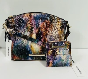 NWT BRAHMIN Mini Duxbury Smoke Melbourne Crossbody Bag & Jane Wallet - Picture 1 of 13