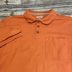 Duluth Trading Co. Long Sleeve Polo Shirt Pocket Casual Workwear Size L - Picture 1 of 7