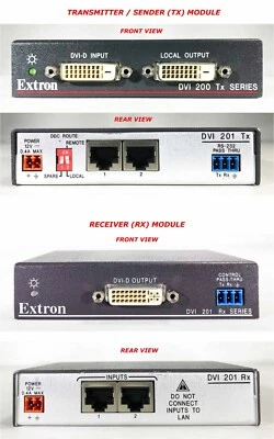 Extron DVI 201 Tx (TRANSMITTER) & Rx (RECEIVER)  - NO PSU Foto 1 de 4