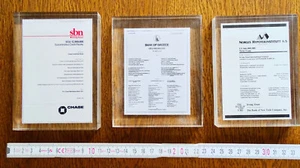 Briefbeschwerer aus Acryl von drei Banken - Vintage Raritäten - Bild 1 von 6