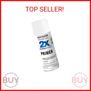 Rust-Oleum 334019 Painter's Touch 2X Ultra Cover Spray Primer, 12 oz, Flat White - Picture 1 of 2