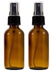 Amber Glass Spray Bottle (2 Oz, 2 Pk) With Bonus Waterproof Labels, Fine Mist...