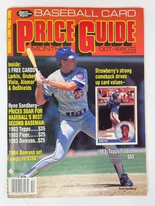 1990 Baseball Card Price Guide Magazine with Cards Intact And Uncut - Bild 1 von 1
