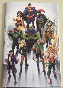 JUSTICE LEAGUE #75H NAUCK TEAM CARD STOCK CVR, WILLIAMSON/SANDOVAL DC, 2022.