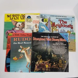 Read Along Books Lot Vintage NO TAPES RECORDS Disneyland Rudolph Mickey Gremlin - Picture 1 of 11