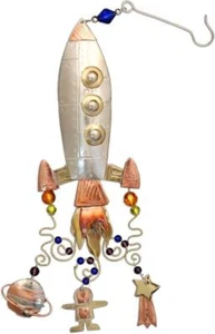 Orbitador Nave Espacial Cohete Steampunk Ornamento Peregrino Importaciones Metal Comercio Justo - Imagen 1 de 1