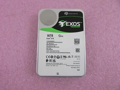 Seagate Exos X18 ST16000NM005J 16TB SAS SED 512E/4KN 12Gb/s 256MB Disk Drive HDD - Image 1 of 4