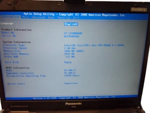 Panasonic Toughbook CF-52 Intel Core 2 Duo 1.80 GHz 4GB HRS 11070 - Picture 1 of 6