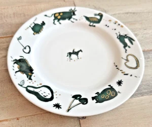 Plato de arte de vida silvestre y frutas Gilitzer Porzellan Manufaktur Freiland Alemania 8,25" - Imagen 1 de 12