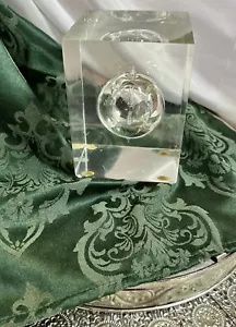 Handblown Glass Radiometer Bulb Encased in Lucite Paperweight Mid Century Modern - Picture 1 of 2