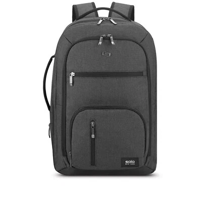 Solo New York Grand Travel TSA Backpack, Grey, Fits up to 17.3" Laptop One Size — 第 1/4 张图片
