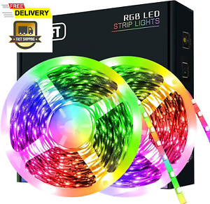Strip Lights, 100Ft (2 Rolls of 50Ft) Rope Light with 44-Key Remote, RGB 5050 Co