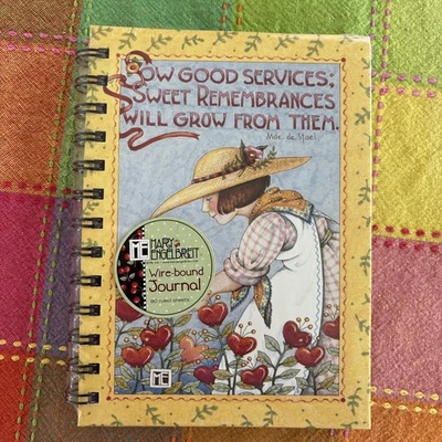 Mary Engelbreit 80 pg Wire Bound Journal 5x7 "SOW GOOD SERVICES…” NEW - Image 1 of 3