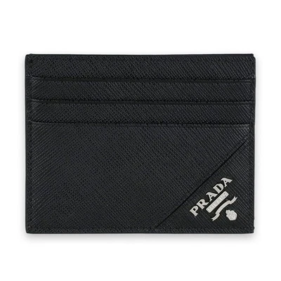 Prada Men's Saffiano Logo Card Holder (Black) 2MC223 QME F0002 141928575 - Image 1 of 4