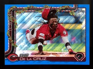 2025 Topps Holiday Elly De La Cruz Blue  Glitter #H 97 Reds - Picture 1 of 1