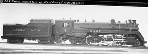 25FF271 JUNK NEGATIVE CANADIAN PACIFIC RAILROAD 2-8-2 LOCO #5467 SEPT 1948 - Picture 1 of 1