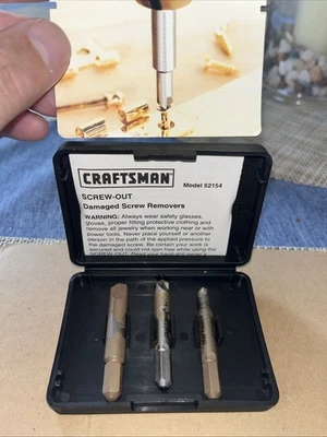 Vintage Craftsman Screw-out Damaged Screw Removers - #52154  In Case - Image 1 of 4