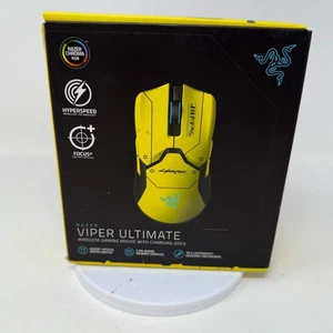 Razer Viper Ultimate Gaming Maus mit Ladestation Cyberpunk 2077 Edition - Bild 1 von 12