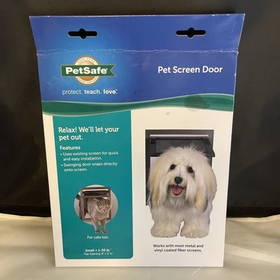 PetSafe Pequeño 1 - 30 Lb Perro Gato Mascota Pantalla Puerta Apertura Solapa Foto 1 de 2