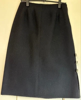 LOUIS VUITTON логотип шерсти кашемир туго Midi длины юбка женщин размер 40 черный  - Изображение 1 из 4