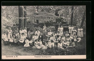 Gernrode a. H., Ansichtskarte, Pensionat Haushagenthal 1912  - Picture 1 of 2