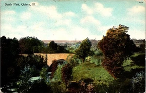 South Park Quincy Illinois Postcard - Picture 1 of 2