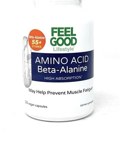 Feel Good Amino Acid Beta-Alanine High Absorption Prevent Muscle Fatigue 120Ct - Picture 1 of 16