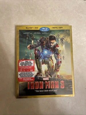 Iron Man 3 Blu-ray/DVD 2013 2-Disc Set Digital Copy Foto 1 de 2