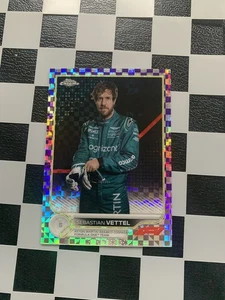 2022 Topps Chrome Formula 1 F1 Racers Sebastian Vettel Purple Checker Flag /199 - Bild 1 von 2