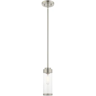 Livex Lighting 40470-91 Hillcrest Mini Pendant Brushed Nickel - Image 1 of 4