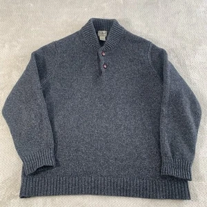 Suéter LL Bean 100% Lana de Cordero Gris Lana Henley 285174 Pescador Talla XL - Imagen 1 de 14