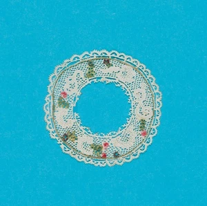Papierspitze in Kranzform mit Blumen, um 1800, Glückwunschbi Unbekannt (19.Jhd) - Picture 1 of 4