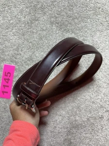 Cinturón BROOKS BROTHERS Cuero Lacado Marrón Oscuro Talla 38 Hecho en ITALIA - Imagen 1 de 5