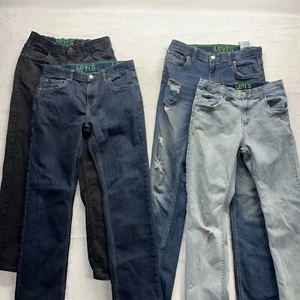LOT of 4 Levi's 511 Jeans Boys Sz 18 & 20 Denim Adjustable Waist - Picture 1 of 24