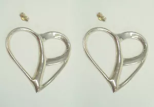 Stud Earrings With Initial " P " Heart-Shaped Silver 925 - Picture 1 of 2