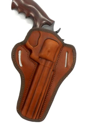 CEBECI ARMS CEBECI BROWN LEATHER OWB BELT HOLSTER for TAURUS TRACKER 692 38/357, 6.5"