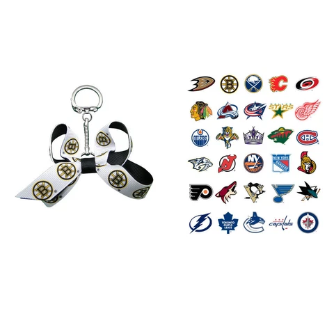 NHL Mini Bow Keychains - Choose Your Team Cover