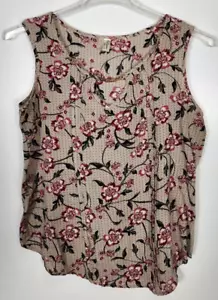 PerSeption Concept Damen Gr. Medium Mehrfarbig Blumenmuster Bluse Top Ärmellos - Bild 1 von 3