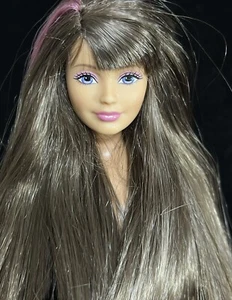 Brown/pink Hair-Blue Eyes- Knees bend-Mattel Barbie Doll Teen Skipper-Z-28 - Picture 1 of 3