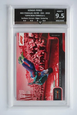 Topps Now F1 2022 #024 Sergio Perez Red Parallel /99 Monaco Winner Graded 9.5 - Image 1 of 2