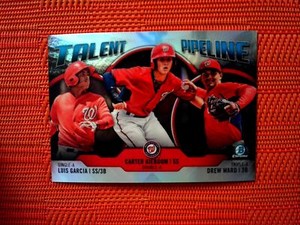 2019 Bowman #TP-WAS Drew Ward/Luis Garcia/Carter Kieboom- Washington Nationals (
