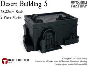 Txarli Factory Desert Building 5 28mm/32mm 40k / 30k / Star Wars Legion etc - Picture 1 of 3