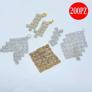 Set 200PZ accessori gioielli fai da te nappa strass brillantini - AN102 STRASS - Foto 1 di 7