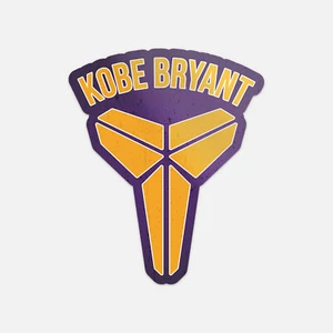 Koby Bryant Logo Name Lakers Basketball - Los Angeles Grunge Vinyl Aufkleber Abziehbild - Bild 1 von 1
