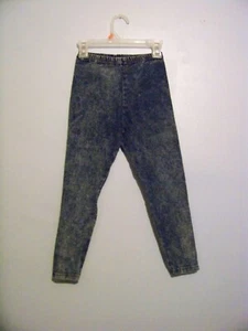 Rave Reviews Girls Denim Look Leggings No Size Tag Waist 19" Inseam 17" EUC!!! - Picture 1 of 2