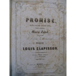 Clapisson Louis The Promise Opera Singer Piano ca1854 - Picture 1 of 6