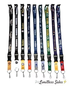 NFL Football Lanyards Detachable Keychain Phone Holder Strap FREE SHIPPING! - Picture 1 of 16
